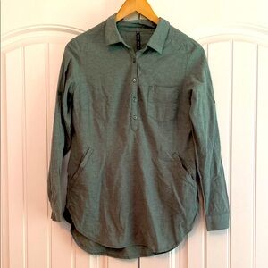 Kuhl Women's Size S‎ Green Linen Tunic Top